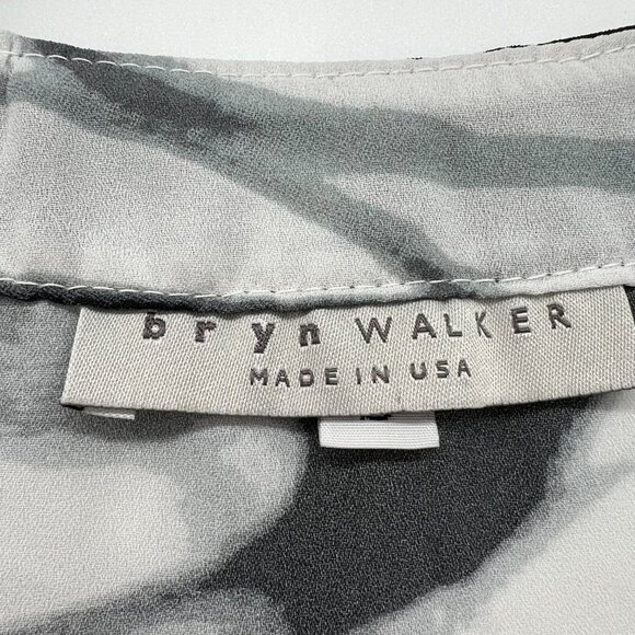 Bryn‎ Walker Abstract Print Shift Tunic Dress Size S Sheer Artsy Lagenlook - Picture 3 of 12